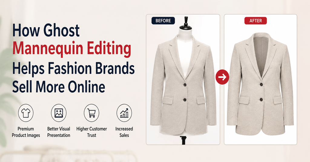 How Ghost Mannequin Editing Helps Fashion Brands Sell More Online  - Cover Image